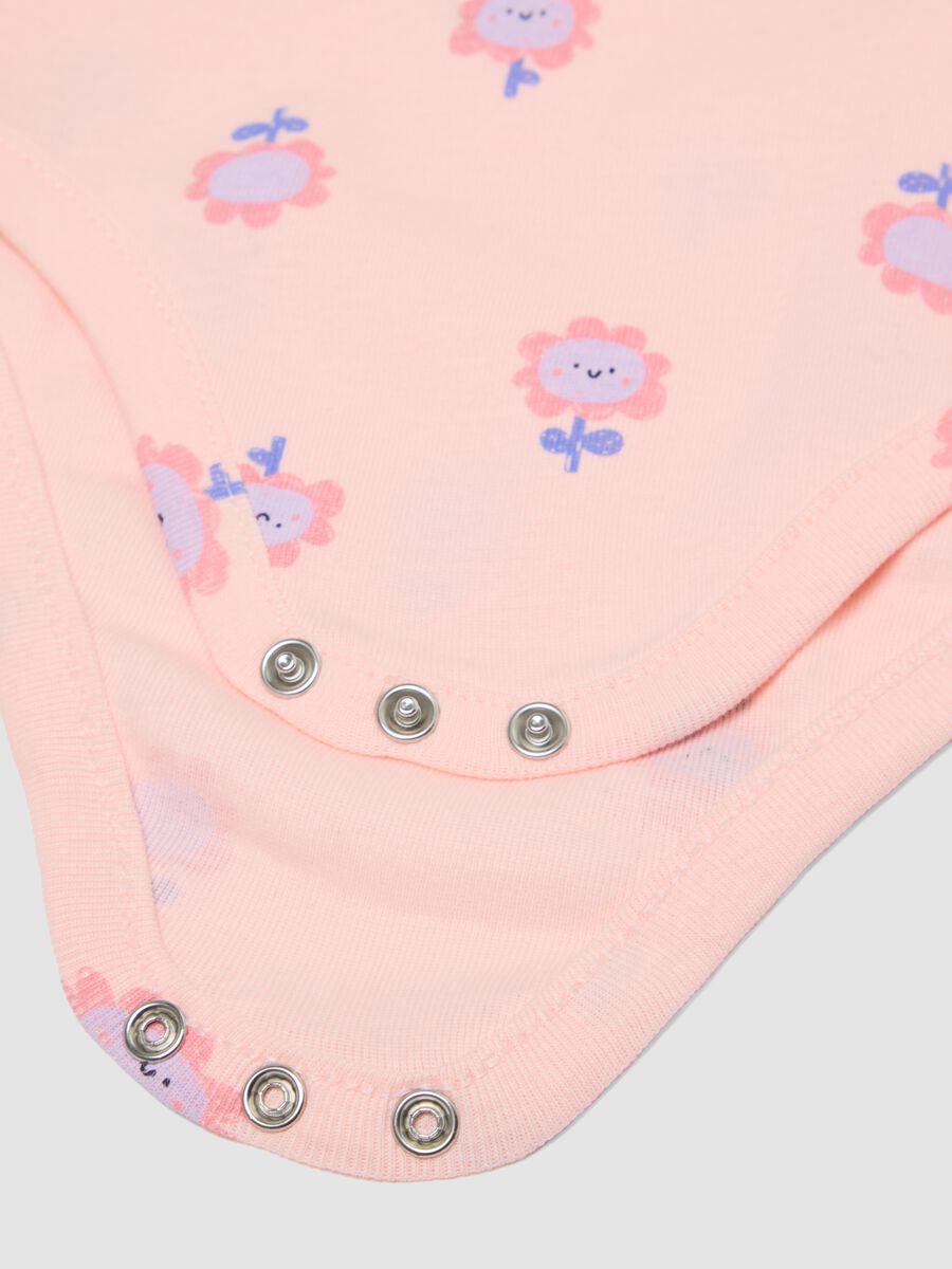 Sleeveless multicolour cotton bodysuit tripack for baby girls_2