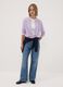 Cardigan viola girocollo regular fit con bottoni_1