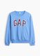 Light blue cotton-blend crewneck sweatshirt with GAP logo_3