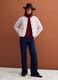 Giacca bianca girocollo regular fit in jersey knit_1