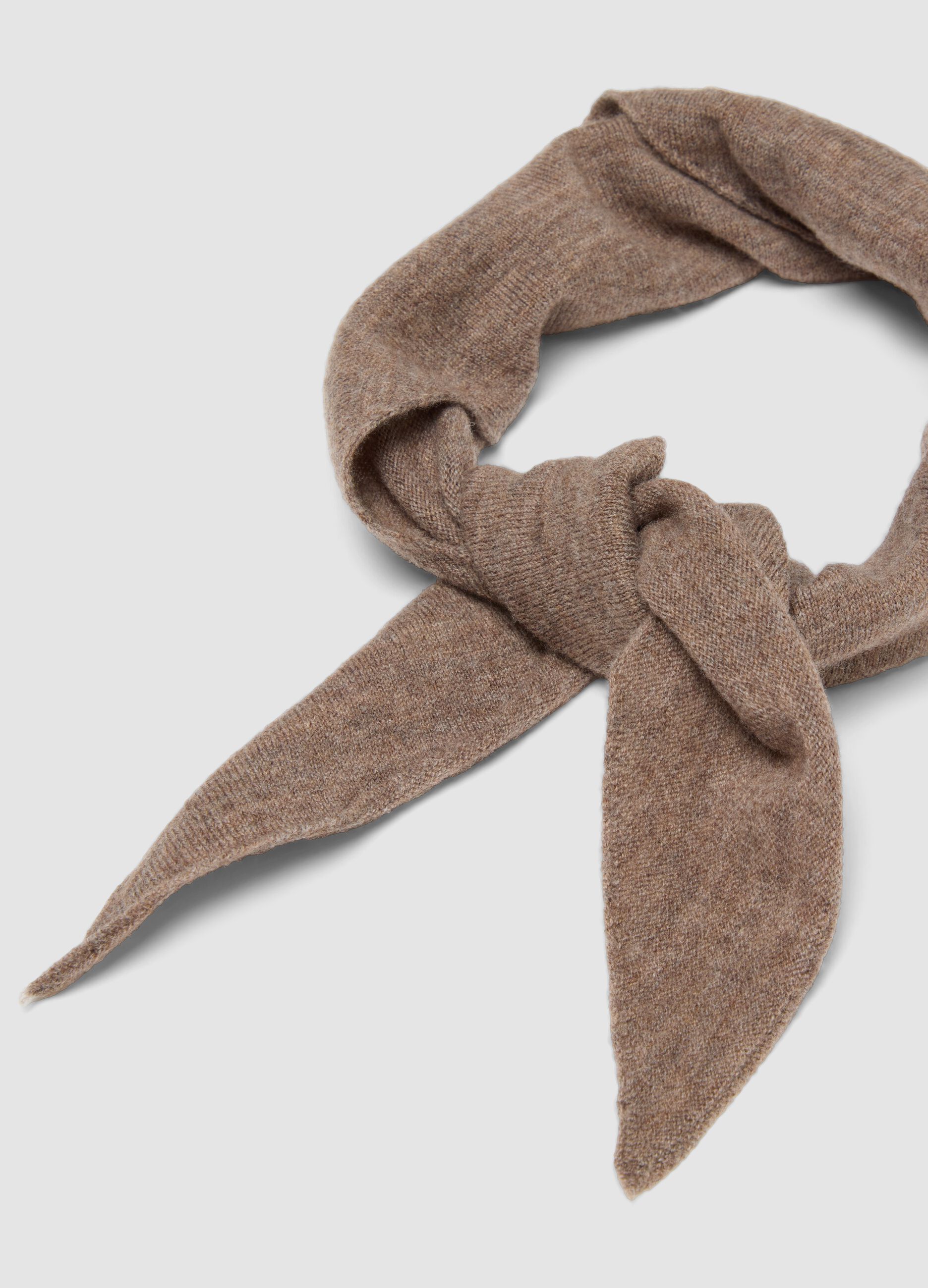 Grey Pure Wool Scarf