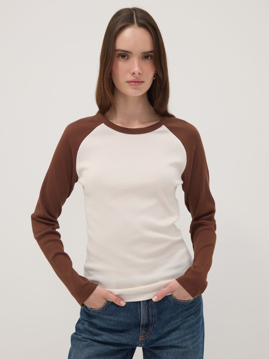 White pure cotton long-sleeved T-shirt_1