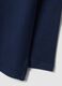 Navy pure cotton polo shirt with polo collar and Christmas embroidery_3