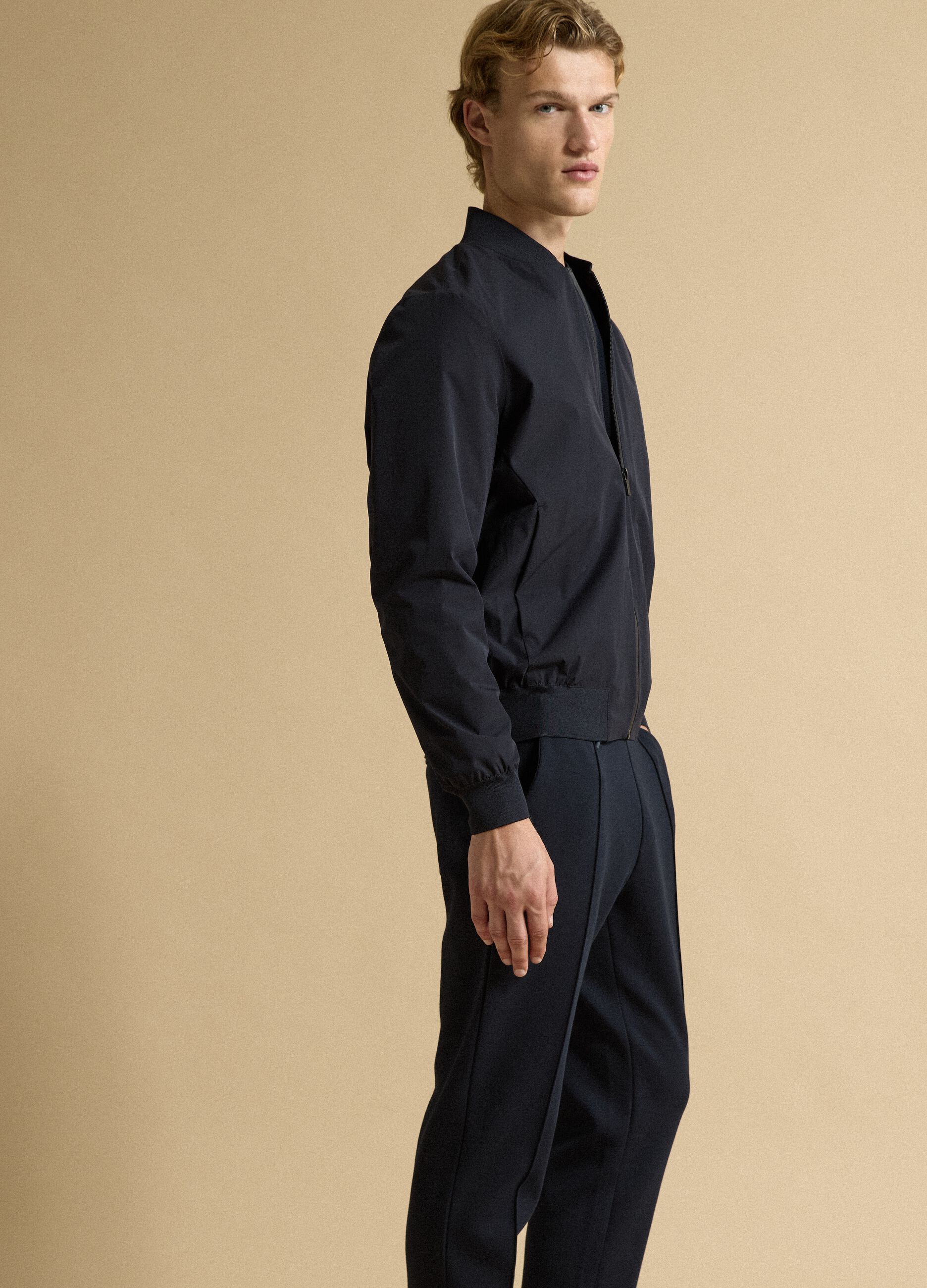 Blue regular-fit zip jacket