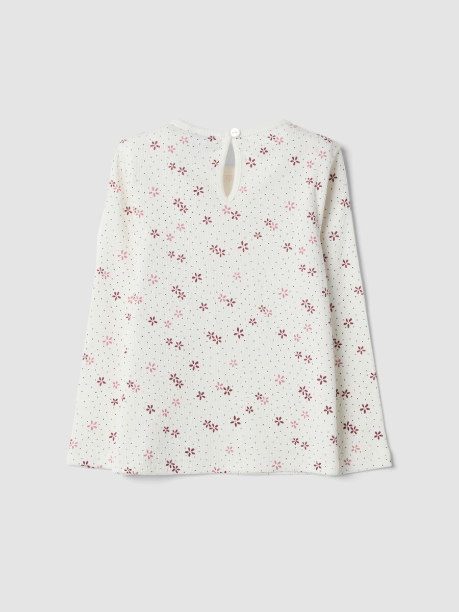 White organic stretch cotton crew-neck T-shirt_1
