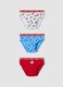 Tripack slip rossi e blu in cotone organico elasticizzato con stampa Avengers_0
