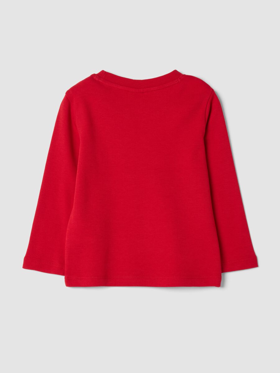 Red pure organic cotton crew-neck T-shirt_1