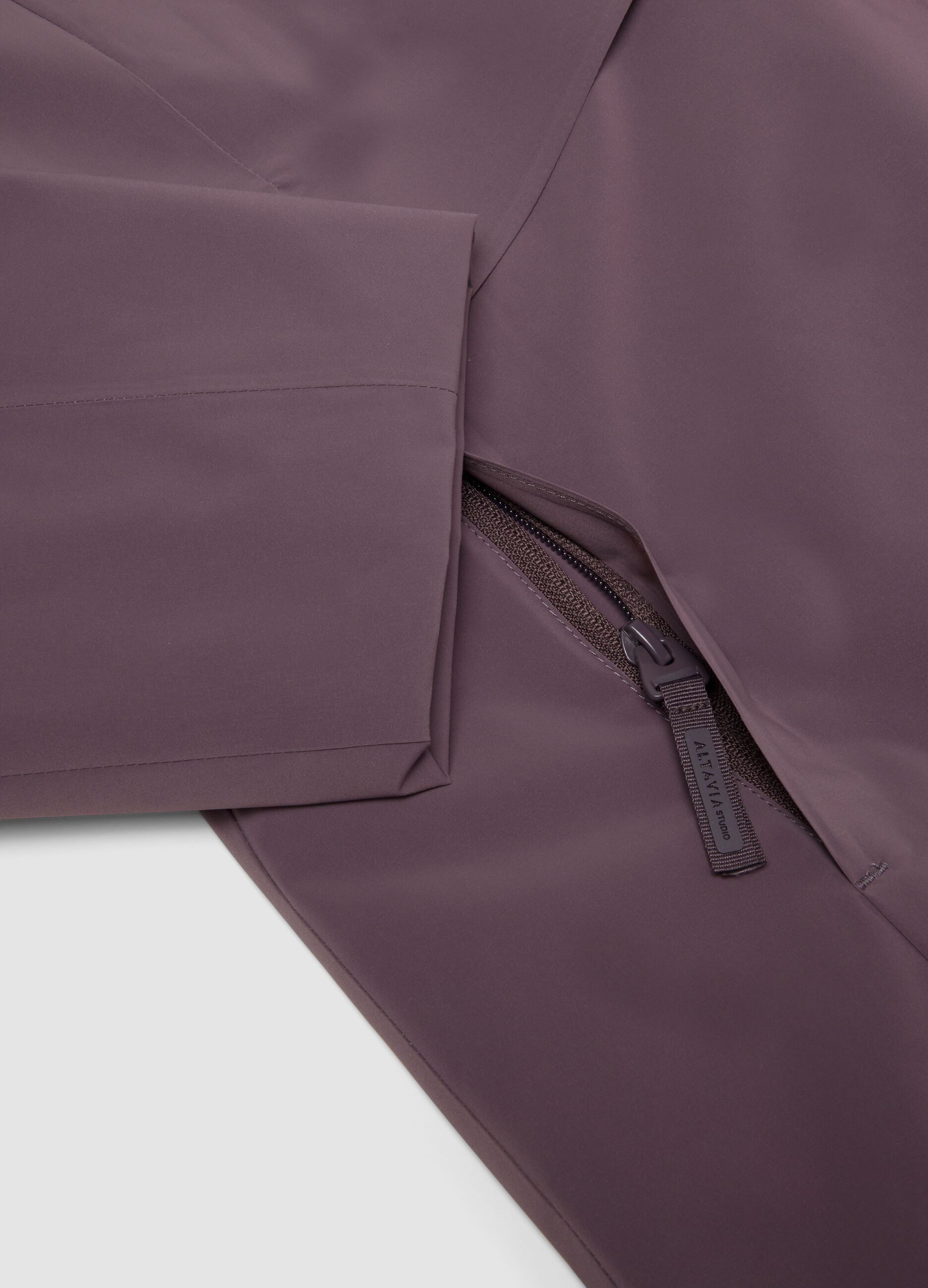 Water-repellent, breathable padded purple parka with hood ALTAVIA STUDIO
