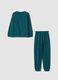 Pigiama verde in puro cotone organico con stampa dinosauro regular fit_1