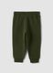 Green pure cotton over-fit joggers with teddy bear print_1