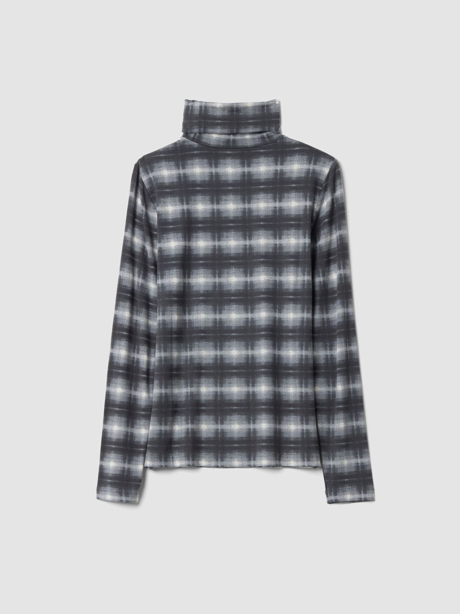 Grey stretch viscose crew-neck T-shirt_6
