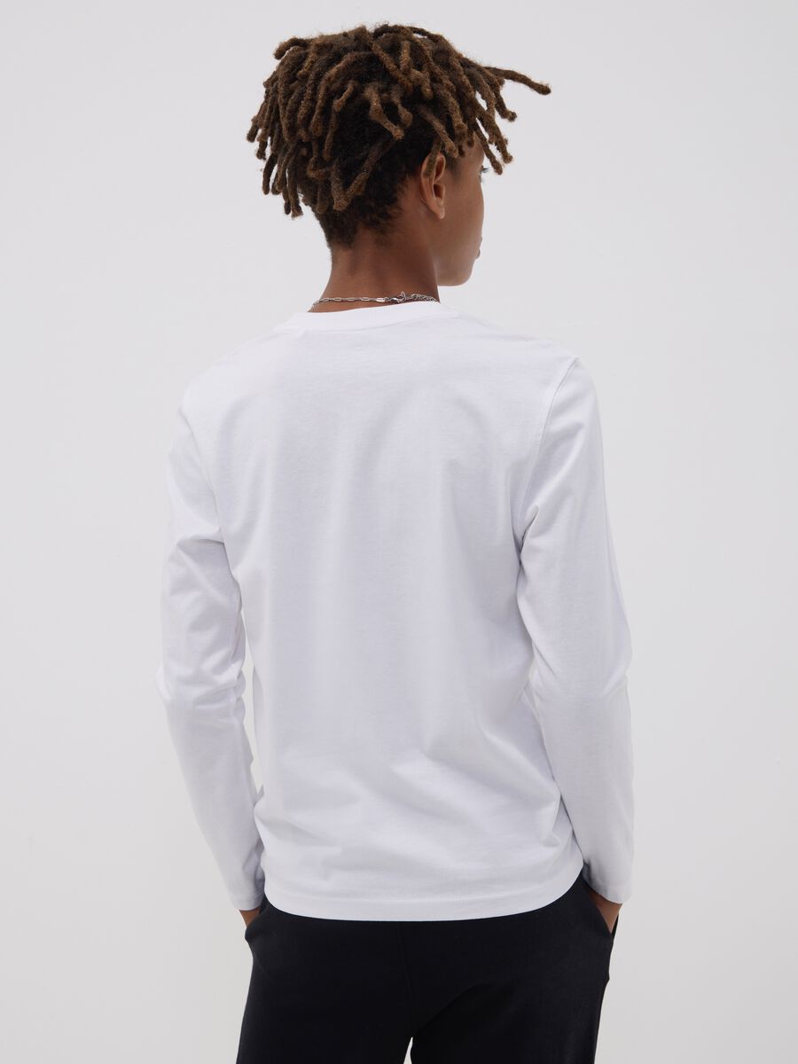 Boys&rsquo; white relaxed-fit T-shirt in pure organic cotton_2