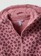 Pink hooded sweatshirt in stretch cotton with all-over animal print for baby girl_2