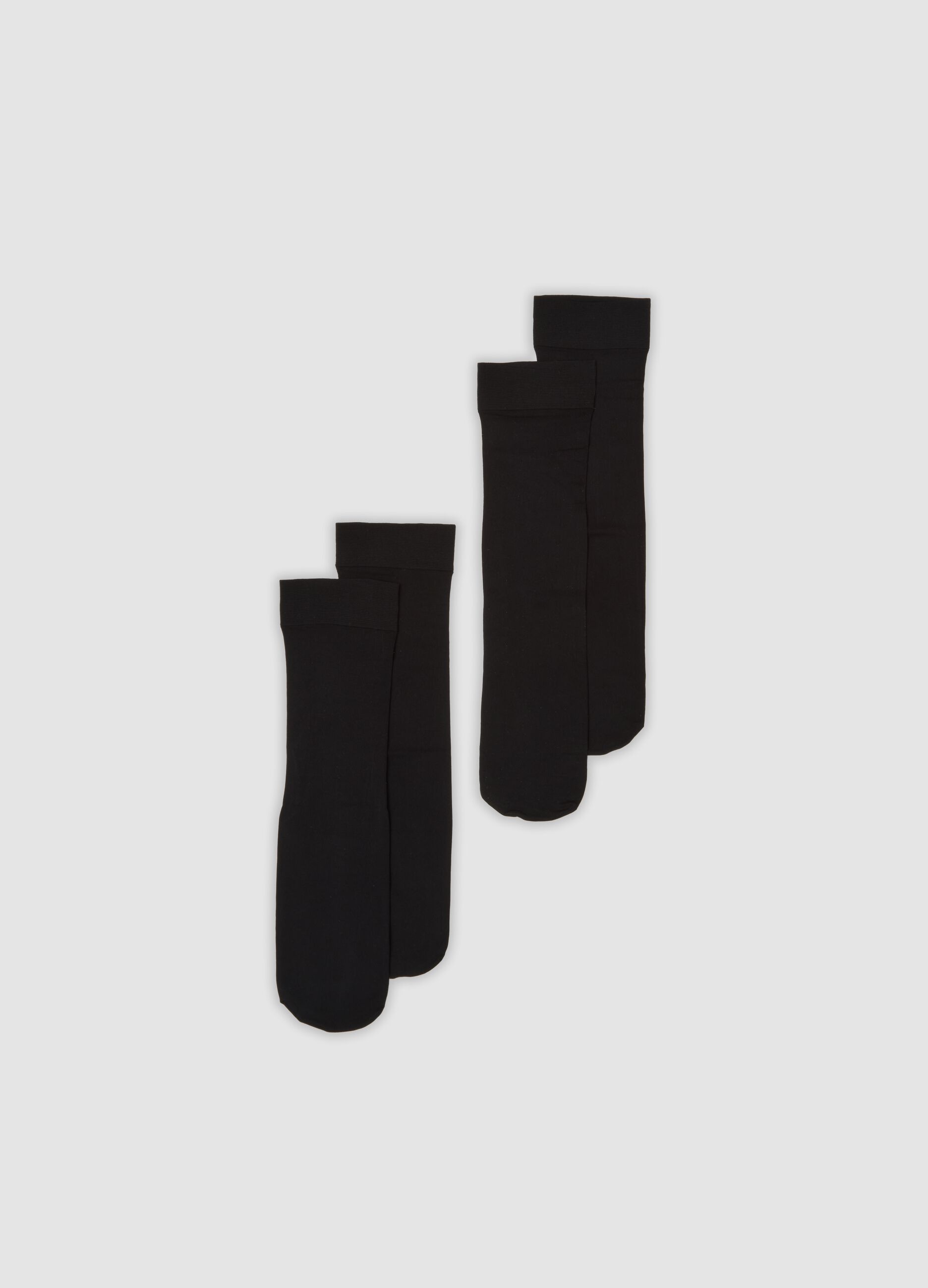 Bipack collant neri in microfibra elasticizzata
