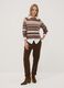 Multicolour jacquard knit in viscose blend, regular fit_1