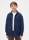 Long-sleeved denim shirt_0