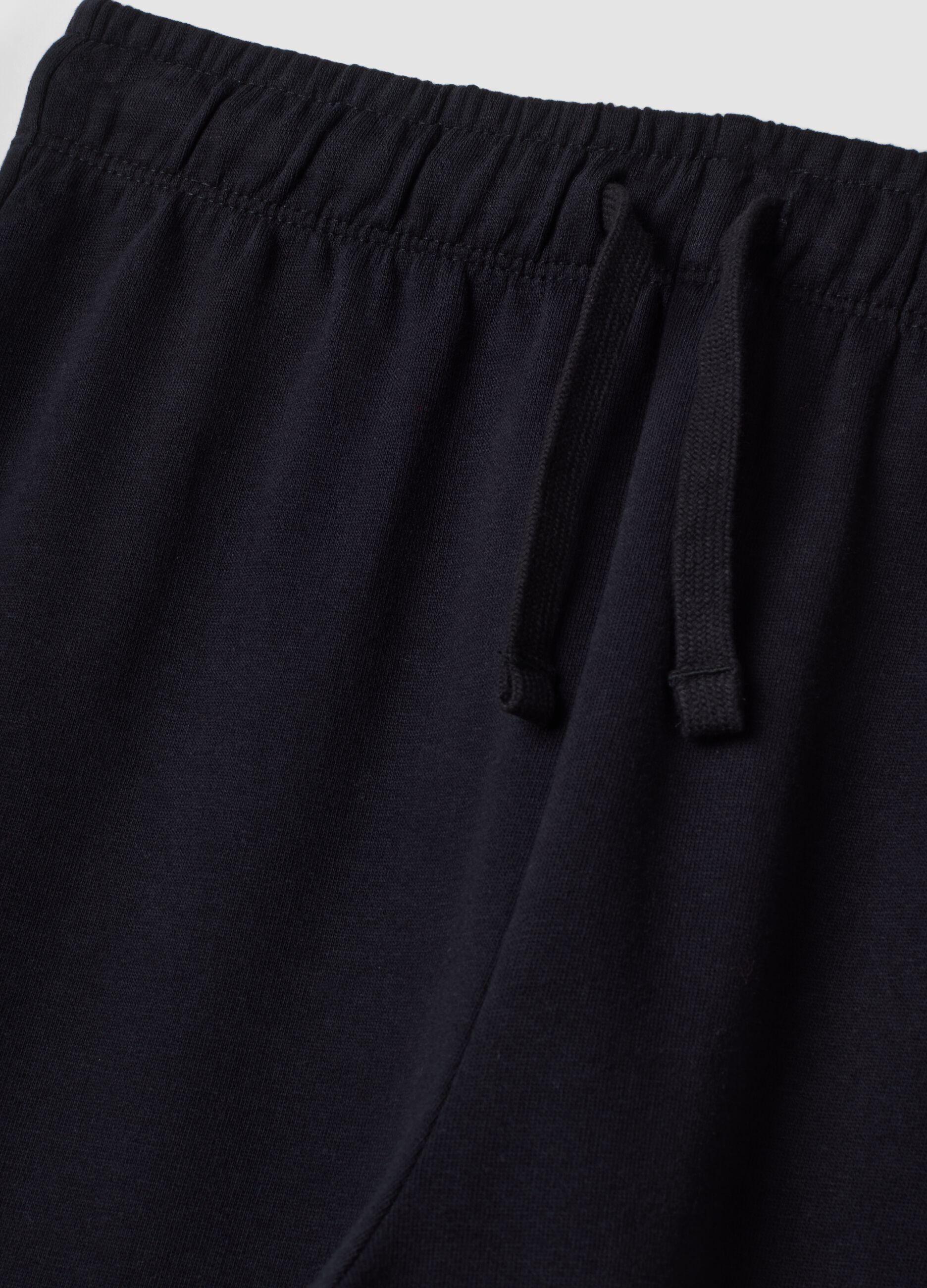 Jogger neri in puro cotone organico relaxed fit