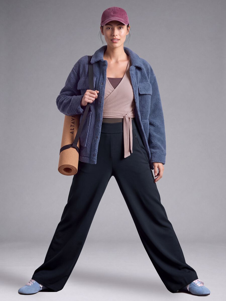 Blue stretch wide-leg trousers ALTAVIA STUDIO_0