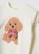 White pure cotton jogging set with puppy print_2