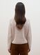 Maglia beige girocollo in lana e alpaca elasticizzato_3