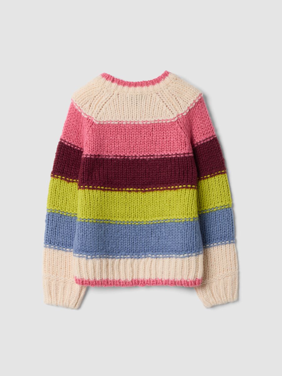 Multicolour striped crew-neck jumper, regular fit_1