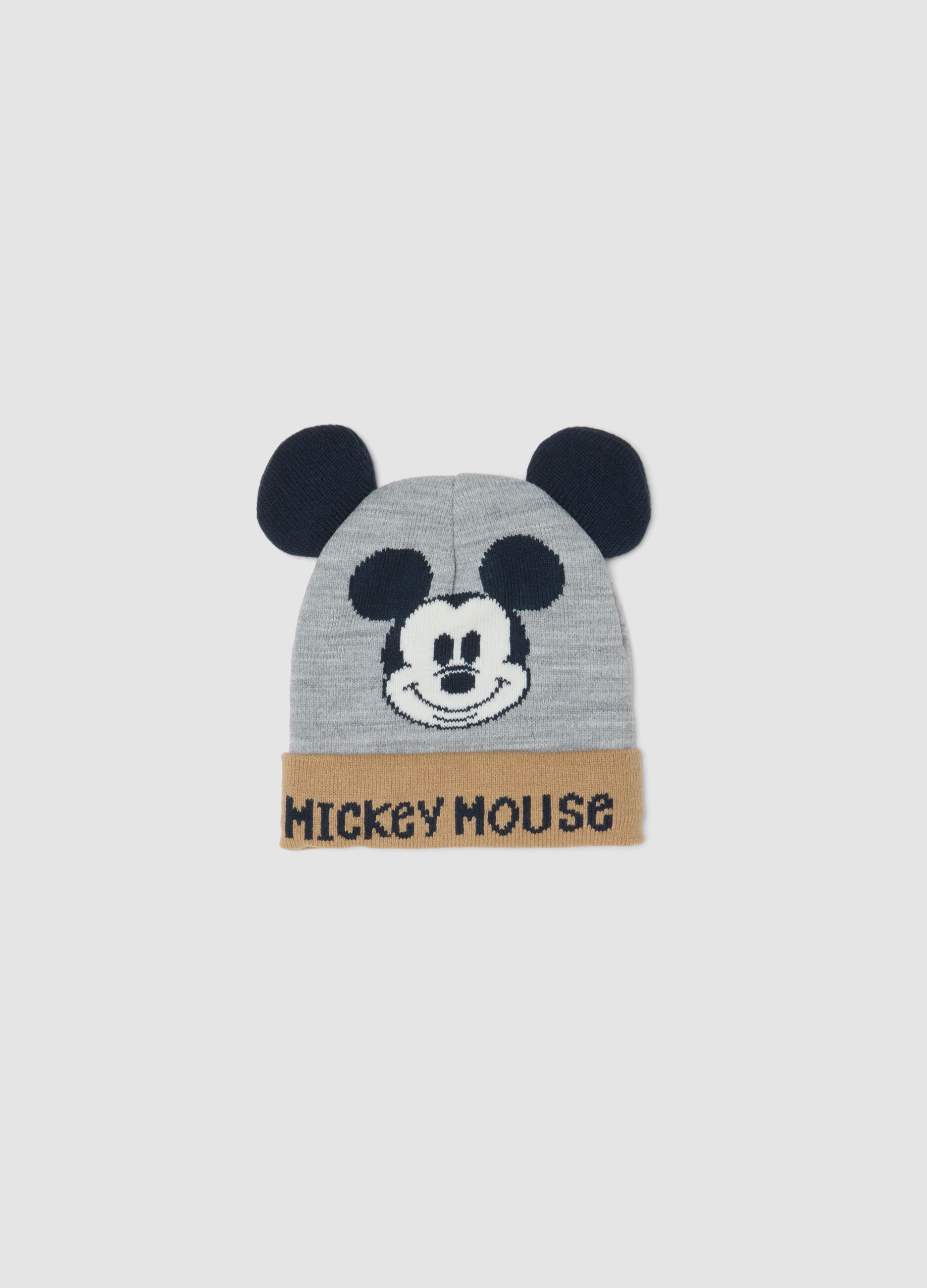 Grey marl hat with Mickey & Friends design