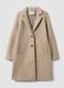 Camel regular-fit coat with lapels and buttons_4