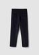 Pantaloni blu navy in cotone elasticizzato_2