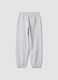 Pantaloni jogger grigi in puro cotone organico_1