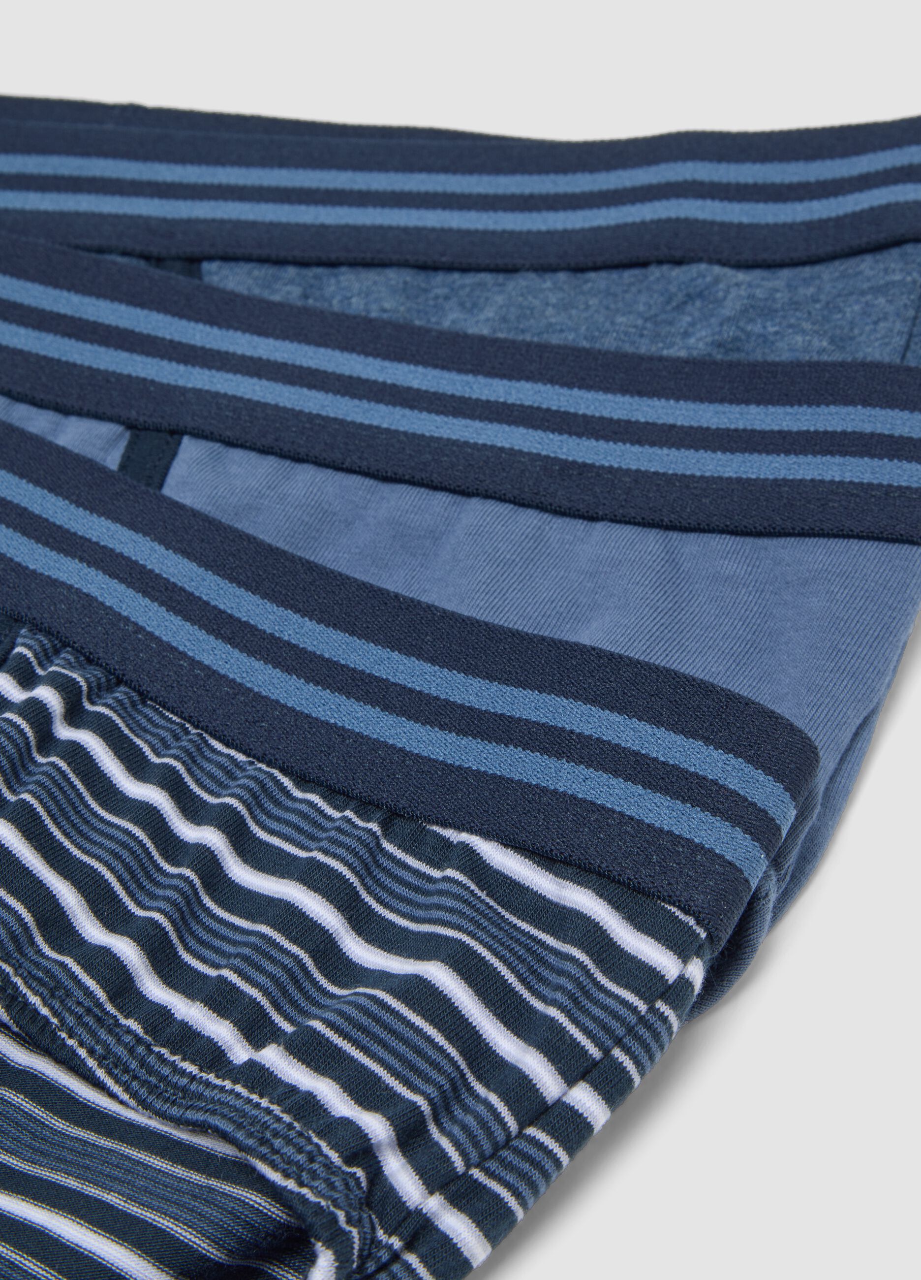 Men&rsquo;s multicolour jersey briefs 3-pack in stretch organic cotton