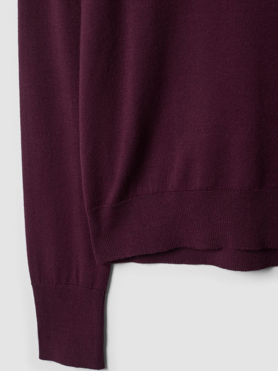 Maglia viola in misto viscosa a girocollo_5