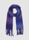 Purple wool-blend scarf with fringes_0