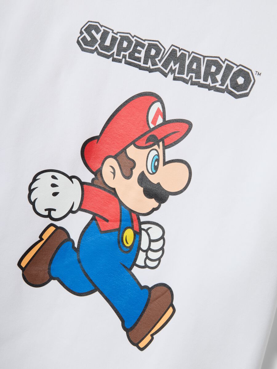 Kids&rsquo; white stretch cotton Super Mario T-shirt_3