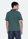 Polo verde in puro cotone a righe regular fit_3