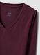 T-shirt viola in modal elasticizzato con girocollo regular fit_1