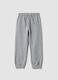 Pantaloni jogger grigi in puro cotone organico_0