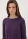 Dark purple fitted crew-neck long-sleeve top_0