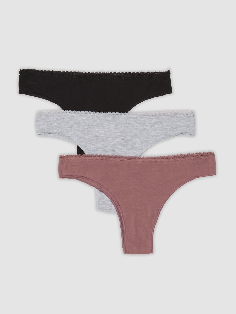 3-pack multicolour Brazilian briefs in organic stretch cotton jersey_0