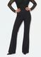 Pantaloni neri flare in modal elasticizzato_1