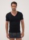2-pack of black organic cotton T-shirts with deep V-neck_0