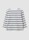 White striped crew-neck T-shirt in pure organic cotton_1