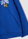 Blue cotton-blend hoodie with crew neck_3