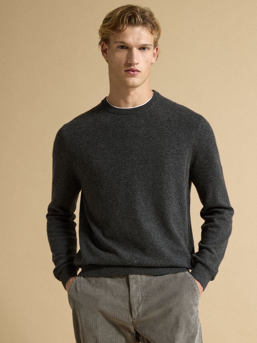 Grey pure cashmere jumper, regular fit_1