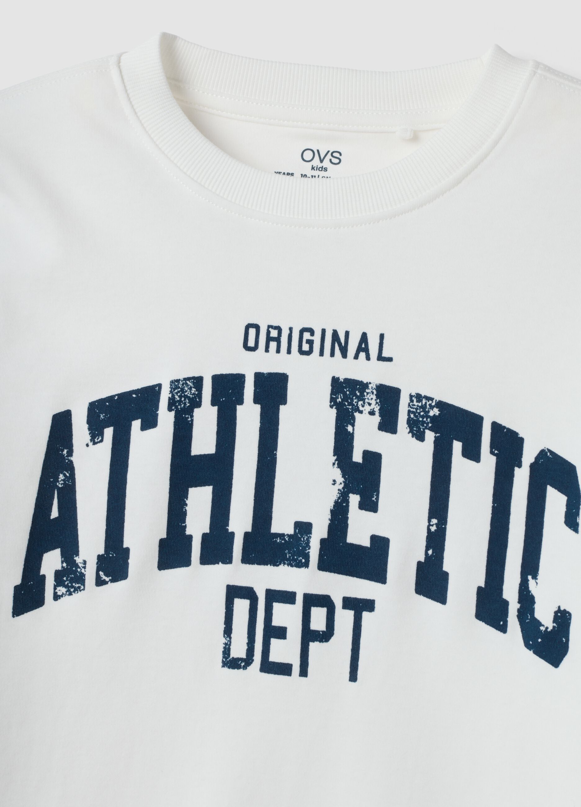 White long-sleeve organic cotton crew-neck T-shirt