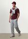 Grey cotton-blend joggers with cuffed hems and drawstring_0
