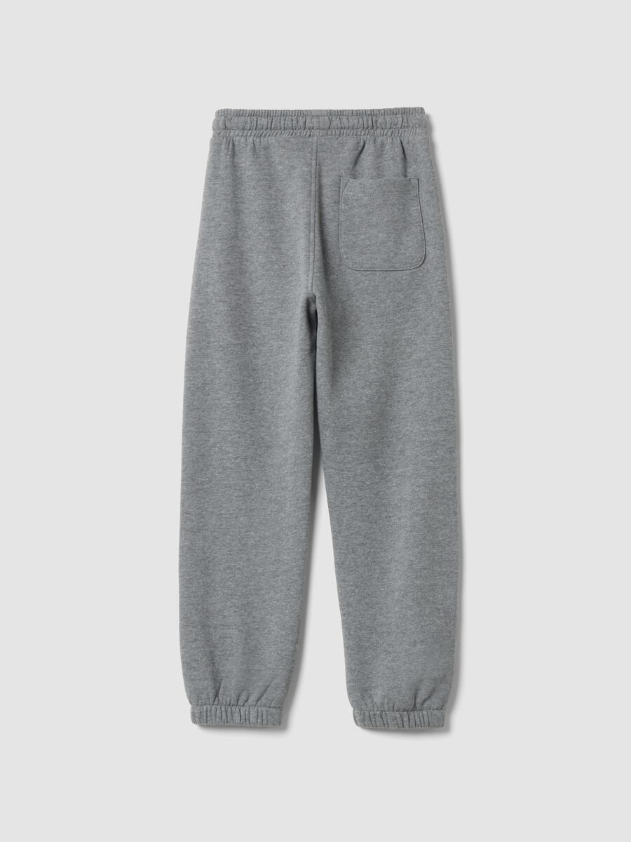 Grey organic cotton joggers, regular fit_1