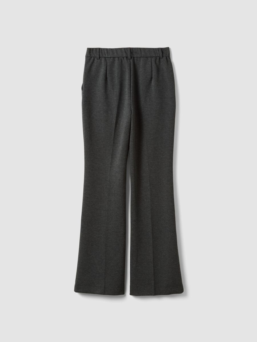 Pantaloni grigi in viscosa elasticizzata straight fit_6