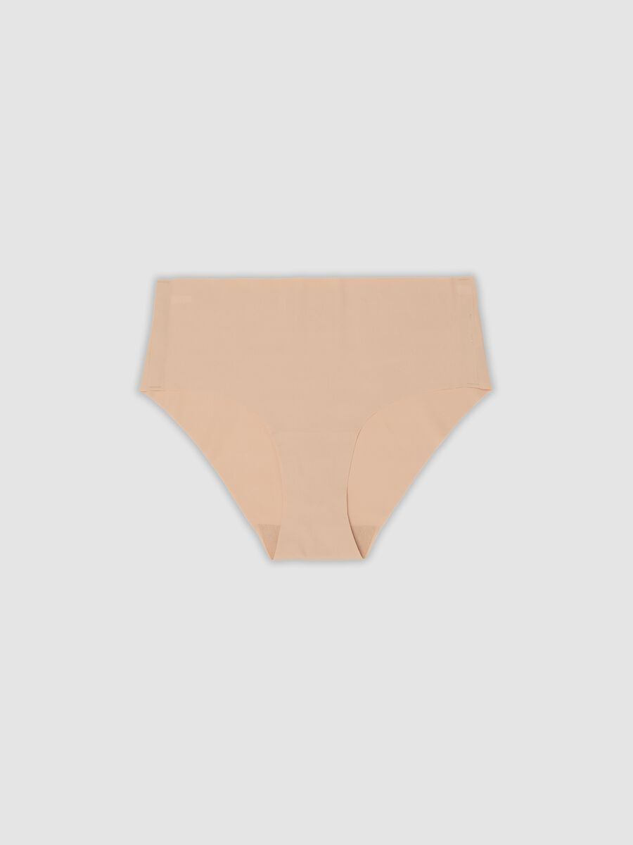 Regular fit beige stretch fabric slip_4