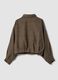 Brown regular zip-up jacket with herringbone pattern_2