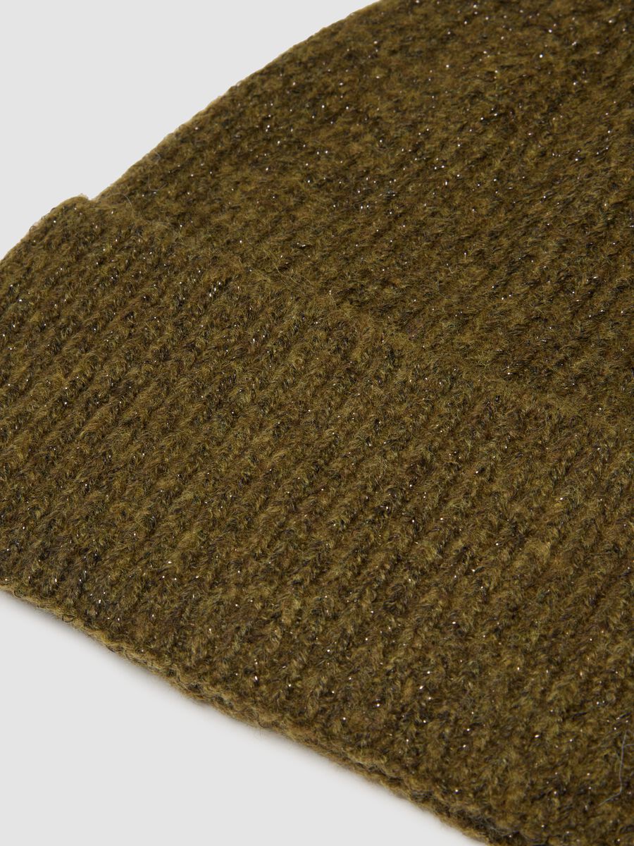 Camel ribbed stretch-wool beanie_1